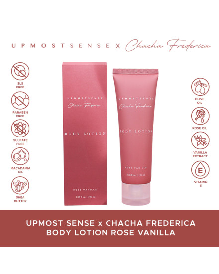 Upmost Sense x Chacha Frederica Body Lotion Rose Vanilla