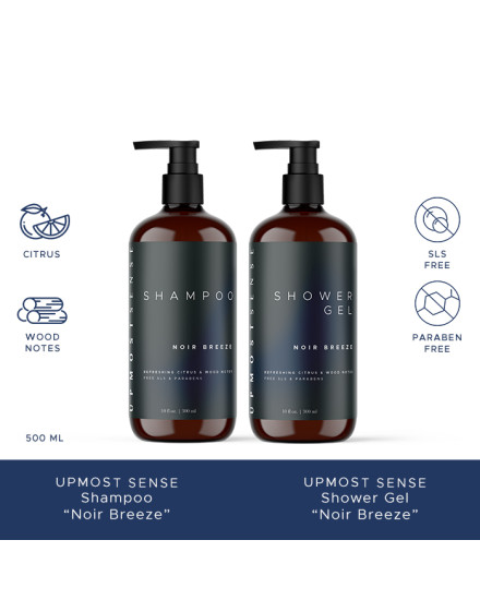Upmost Sense Shampoo & Shower Gel Set "Noir Breeze''